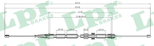 Cable, parking brake - C0263B LPR