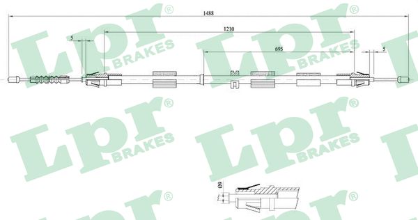 Cavo comando, Freno stazionamento - C0266B LPR