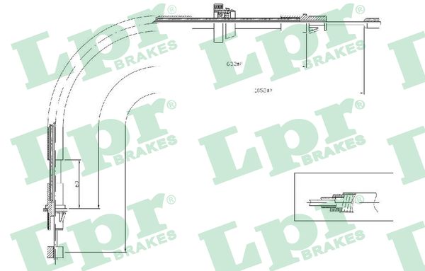 Cable, parking brake - C0281B LPR