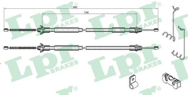 Cable, parking brake - C0282B LPR