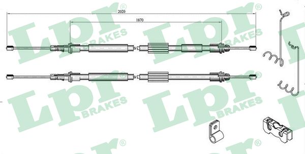 Cable, parking brake - C0283B LPR