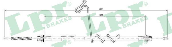 Cable, parking brake - C0286B LPR
