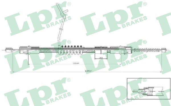 Cable, parking brake - C0287B LPR