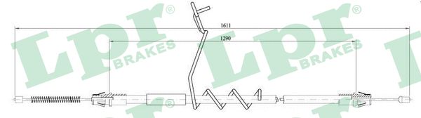 Cable, parking brake - C0290B LPR