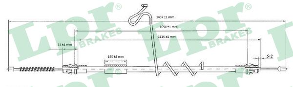 Cable, parking brake - C0293B LPR