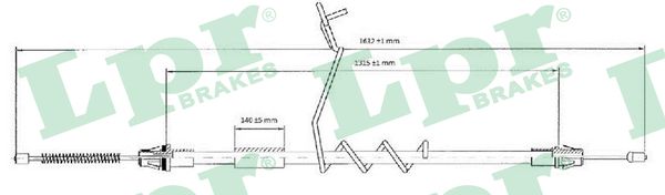 Cable, parking brake - C0294B LPR