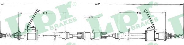 Cable, parking brake - C0299B LPR