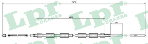Cavo comando, Freno stazionamento - C0302B LPR