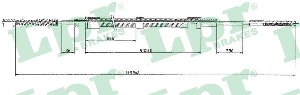 Cavo comando, Freno stazionamento - C0304B LPR
