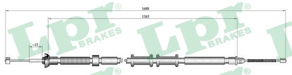 Cavo comando, Freno stazionamento - C0307B LPR