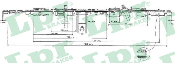 Cable, parking brake - C0319B LPR