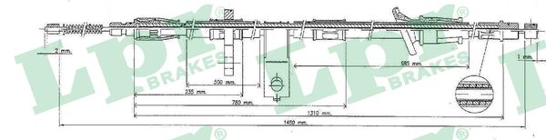 Cable, parking brake - C0321B LPR