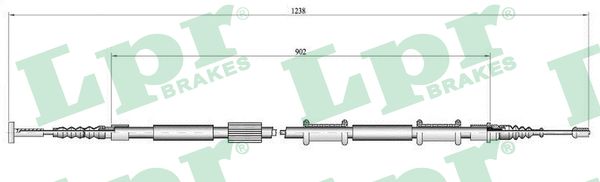Cable, parking brake - C0340B LPR