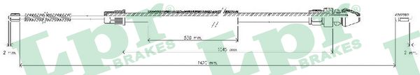 Cable, parking brake - C0369B LPR