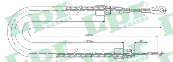 Cable, parking brake - C0399B LPR