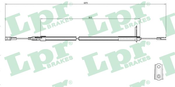 Cable, parking brake - C0407B LPR