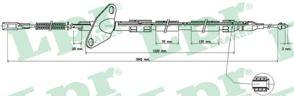 Cable, parking brake - C0412B LPR