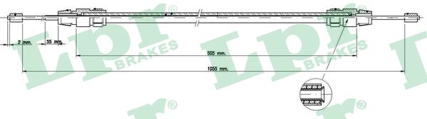 Cavo comando, Freno stazionamento - C0421B LPR