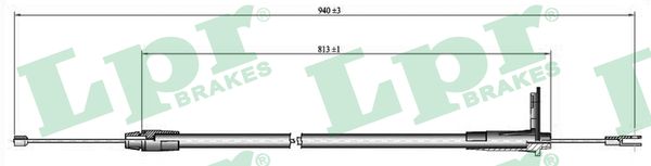 Cable, parking brake - C0424B LPR