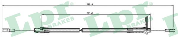 Cable, parking brake - C0434B LPR