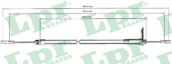 Cable, parking brake - C0440B LPR
