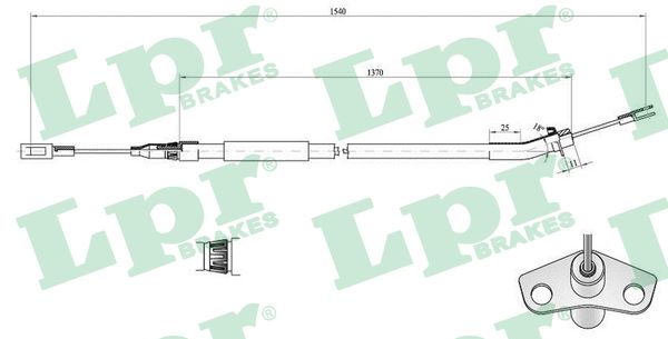 Cable, parking brake - C0442B LPR