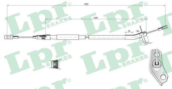 Cable, parking brake - C0446B LPR