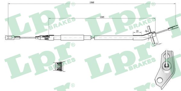 Cavo comando, Freno stazionamento - C0453B LPR