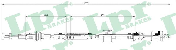 Cavo comando, Comando frizione - C0455C LPR