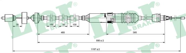 Cavo comando, Comando frizione - C0471C LPR