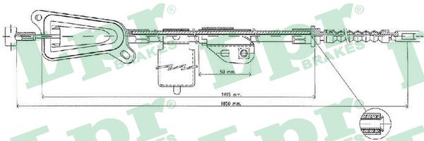 Cable, parking brake - C0478B LPR