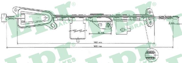 Cable, parking brake - C0481B LPR