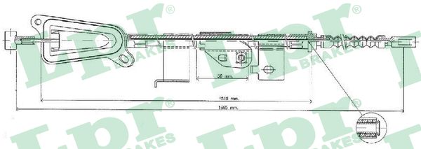Cable, parking brake - C0483B LPR