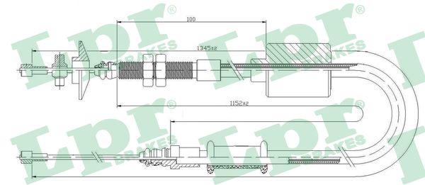 Cavo comando, Comando frizione - C0483C LPR