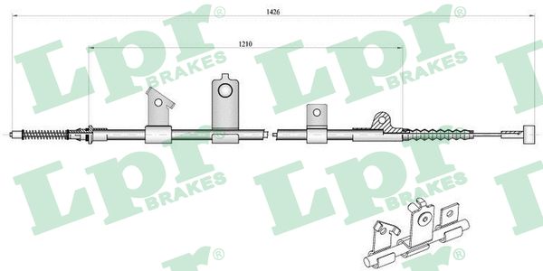 Cable, parking brake - C0488B LPR