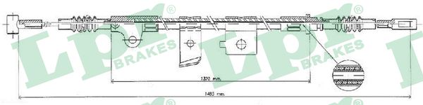 Cable, parking brake - C0496B LPR