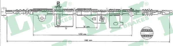 Cable, parking brake - C0498B LPR