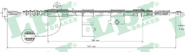 Cable, parking brake - C0513B LPR