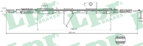 Cavo comando, Freno stazionamento - C0514B LPR