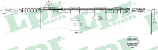 Cavo comando, Freno stazionamento - C0515B LPR