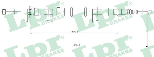 Cable, parking brake - C0519B LPR