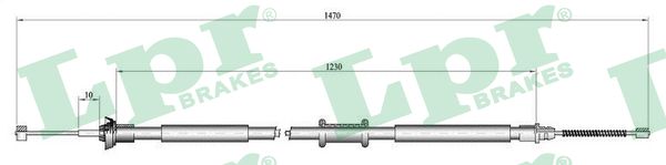 Cable, parking brake - C0521B LPR
