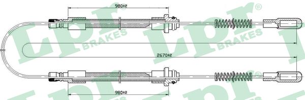 Cable, parking brake - C0522B LPR