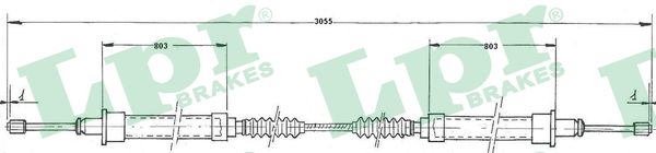 Cable, parking brake - C0523B LPR