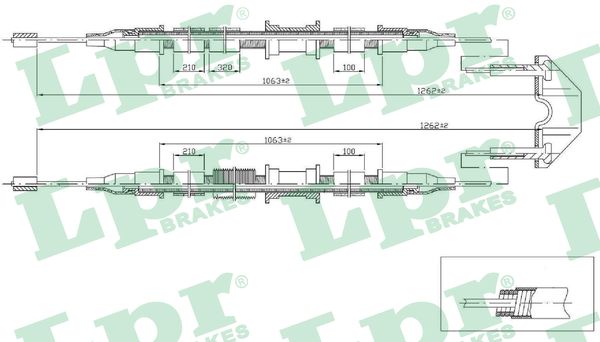 Cable, parking brake - C0536B LPR