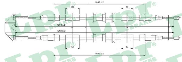 Cable, parking brake - C0542B LPR