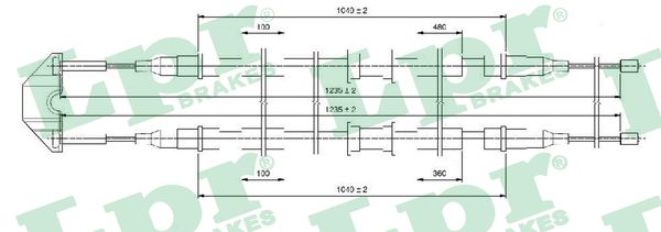 Cavo comando, Freno stazionamento - C0550B LPR