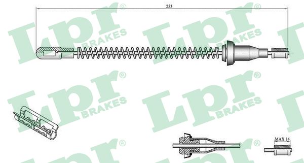 Cavo comando, Freno stazionamento - C0556B LPR