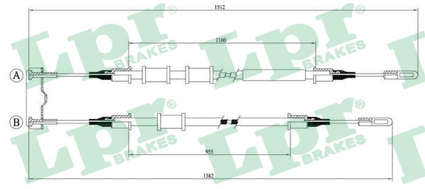 Cable, parking brake - C0585B LPR