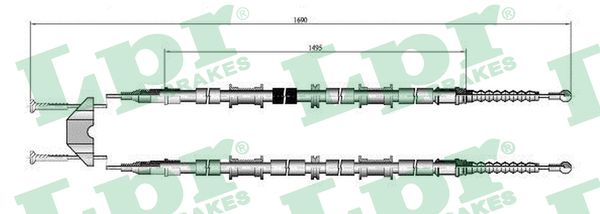 Cable, parking brake - C0597B LPR
